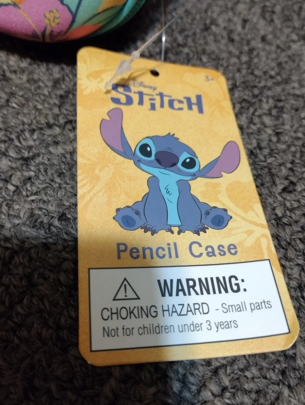Disney Stitch Blue Kids Pencil Case with Turquoise Zipper
